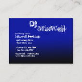 ディスクジョッキーDJはパーティを楽しみま名刺を協力させます 名刺 (裏面)