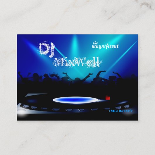 ディスクジョッキーDJはパーティを楽しみま名刺を協力させます 名刺 (正面)