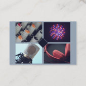 ディスクジョッキーDJダンスミュージック写真テンプレート 名刺 (裏面)