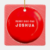 ディスクパーソナライズされたスゴルフギフト セラミックオーナメント (裏面)