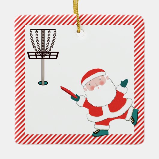 ディスクパーソナライズされたスゴルフギフト セラミックオーナメント (正面)