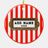 ディスクパーソナライズされたスゴルフクリスマス セラミックオーナメント (裏面)