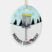 ディスクメリーマスディスおもしろいクゴルフクリスマスセラミックO セラミックオーナメント (右)