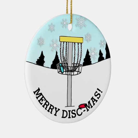 ディスクメリーマスディスおもしろいクゴルフクリスマスセラミックO セラミックオーナメント (右)