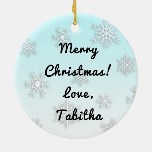 ディスクメリーマスディスおもしろいクゴルフクリスマスセラミックO セラミックオーナメント (裏面)