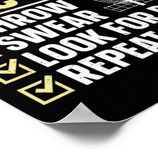 ディスクールクゴルフアート女子男性へキッズゴルファーのディスク ポスター (角)