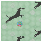 ディスク犬の跳躍 ファブリック (クローズアップ)