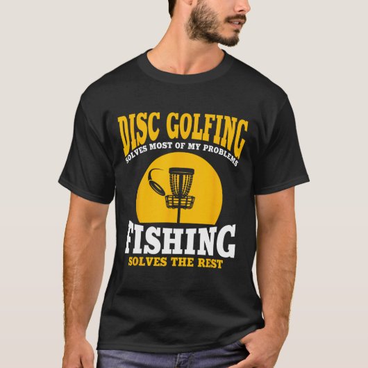 ディスク素晴らしスクゴルフ及び魚釣りギフト Tシャツ (正面)