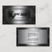 ディスク運動選手DJの名刺のテンプレート 名刺 (正面/裏面)