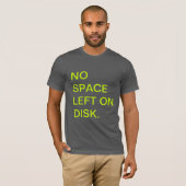 ディスク離れTシャツに宇宙なし Tシャツ (正面フル)