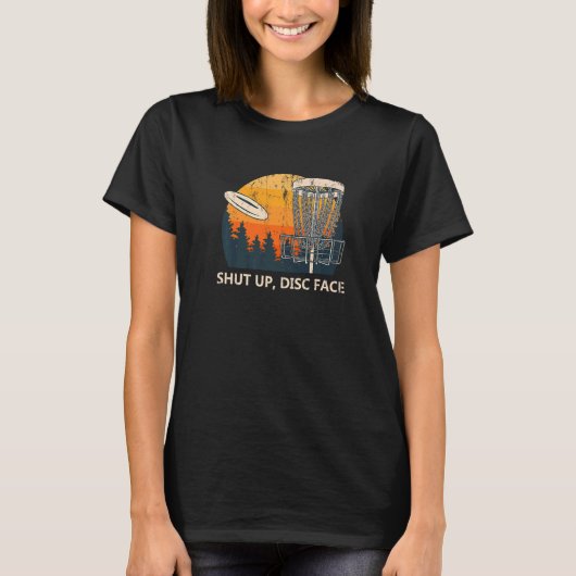 ディスク顔ディスクゴルフユーモアゴルファーミーム1 Tシャツ (正面)