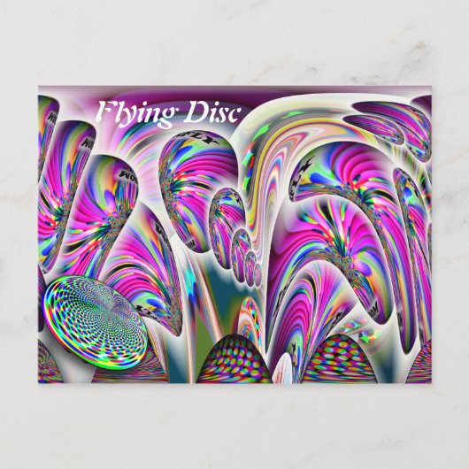 ディスク飛んでいるはがき ポストカード (正面)