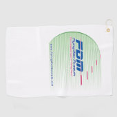 ディスク飛んでいるミュージアムディスクゴルフタオル ゴルフタオル (横)