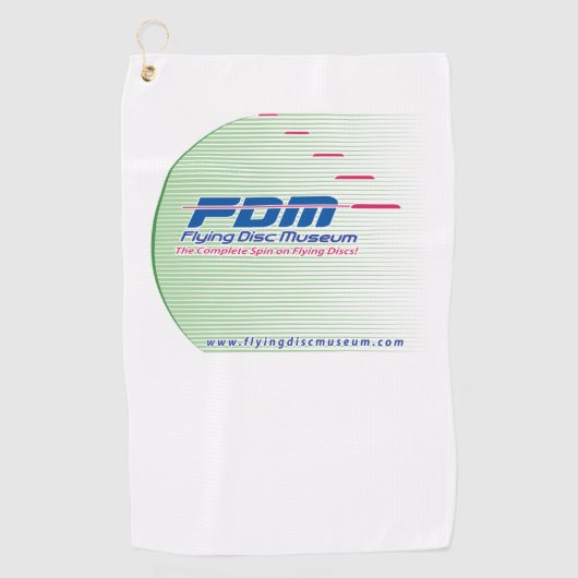 ディスク飛んでいるミュージアムディスクゴルフタオル ゴルフタオル (正面)