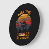 ディスク・ゴルフ・ザ・コース・ザ・ユー・フロー ラージ壁時計 (傾斜)