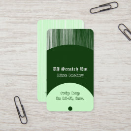 ディスク·ジョッキー·ビニール·レコードの引っ掻き傷のような外観 名刺