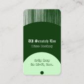 ディスク·ジョッキー·ビニール·レコードの引っ掻き傷のような外観 名刺 (正面)