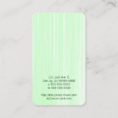 ディスク·ジョッキー·ビニール·レコードの引っ掻き傷のような外観 名刺 (裏面)