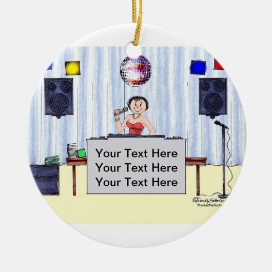 ディスクJockey/MC -女性 セラミックオーナメント (正面)