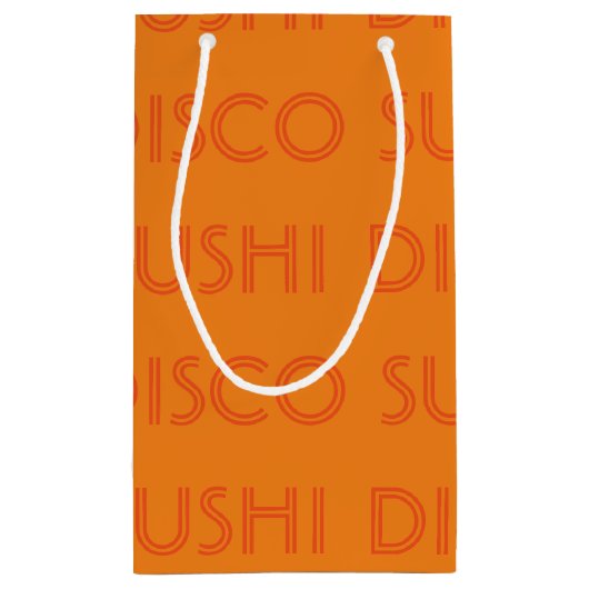 ディスコおもしろい寿司マット小抱き枕 スモールペーパーバッグ (裏面)