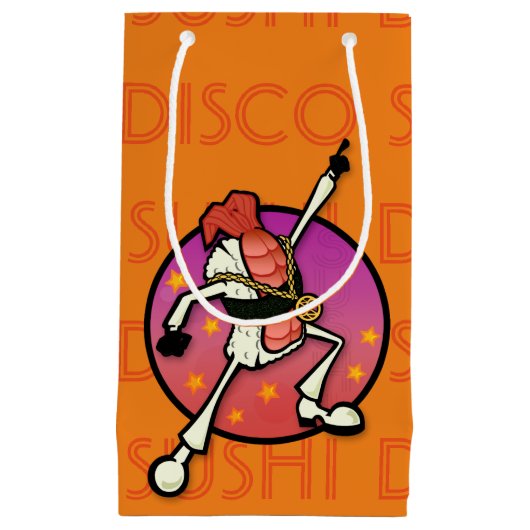 ディスコおもしろい寿司マット小抱き枕 スモールペーパーバッグ (正面)