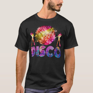 ディスコおもしろい70Sヴィンテージレトロテーマ踊りクイーン Tシャツ