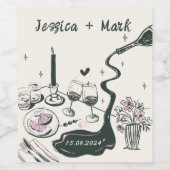 ディスコお洒落ディナ結婚ーズ ワインラベル (シングルラベル)