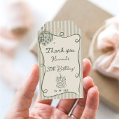 ディスコお洒落ハンドドローファンキー30歳の誕生日 ギフトタグ