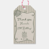 ディスコお洒落ハンドドローファンキー30歳の誕生日 ギフトタグ (正面)