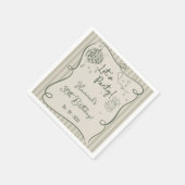 ディスコお洒落ハンドドローファンキー30歳の誕生日 スタンダードカクテルナプキン (角)