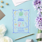 ディスコお洒落誕生日の色 アクリル招待状 (インサイチュ (ウェディング))