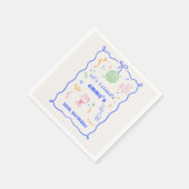 ディスコお洒落誕生日の色 スタンダードカクテルナプキン (角)