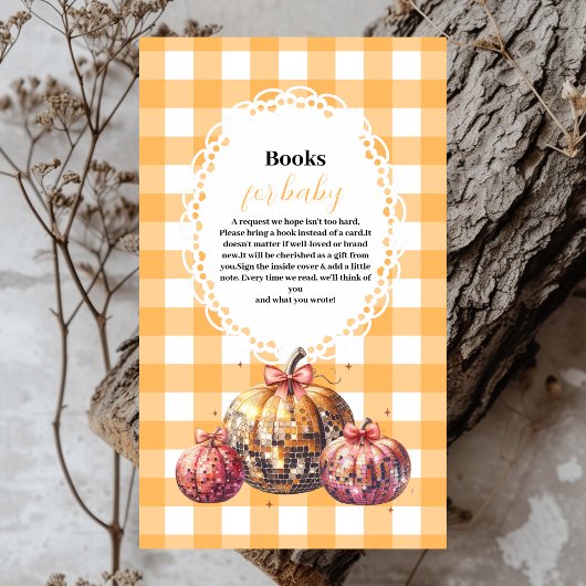 ディスコかぼちゃパッチベビーシャワーブックベビー エンクロージャーカード