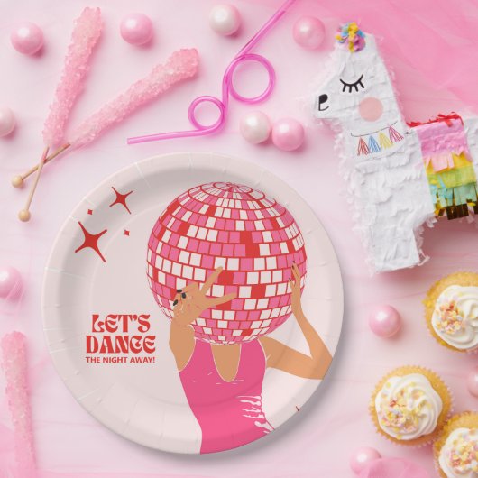 ディスコが夜を踊ろう遠くに ペーパープレート (パーティー)