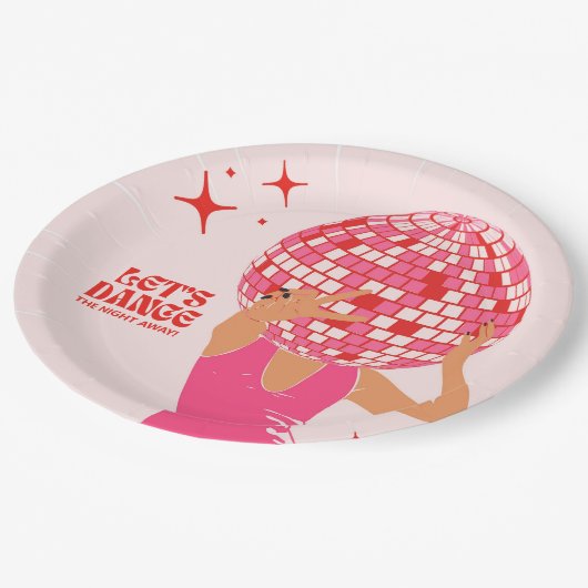 ディスコが夜を踊ろう遠くに ペーパープレート (アングル)