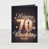 ディスコきらめくダンス70誕生祝い カード (正面)