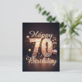 ディスコきらめくダンス70誕生祝い ポストカード (スタンド正面)