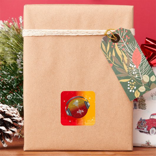 ディスコきらめくボール スクエアシール