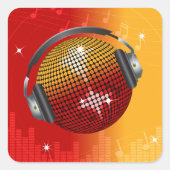 ディスコきらめくボール スクエアシール (正面)