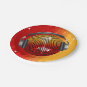 ディスコきらめくボール ペーパープレート (アングル)