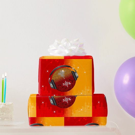 ディスコきらめくボール ラッピングペーパー