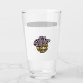 ディスコきらめく女性のカーボーイバチェロレッテ、金ゴールドグリッター タンブラーグラス (裏面)