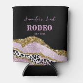 ディスコきらめく女性のカーボーイバチェロレッテ、金ゴールドグリッター 缶クーラー (正面)