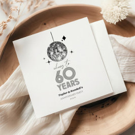 ディスコで乾杯!結婚60周年記念パーティー スタンダードカクテルナプキン