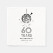 ディスコで乾杯！結婚60周年記念パーティー スタンダードカクテルナプキン (正面)