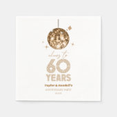 ディスコで乾杯！結婚60周年記念パーティー スタンダードカクテルナプキン (正面)