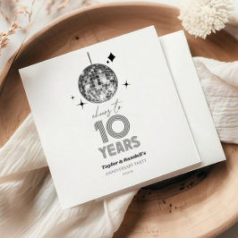 ディスコで乾杯 10周年 結婚記念パーティー スタンダードカクテルナプキン