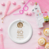 ディスコで乾杯 40周年 結婚記念パーティー ペーパープレート (パーティー)