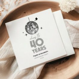 ディスコで乾杯 40周年 記念結婚式パーティー スタンダードカクテルナプキン