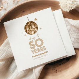 ディスコで乾杯 50周年 記念結婚式パーティー スタンダードカクテルナプキン